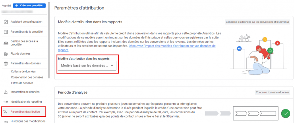 Configurer les paramètres d’attribution GA4